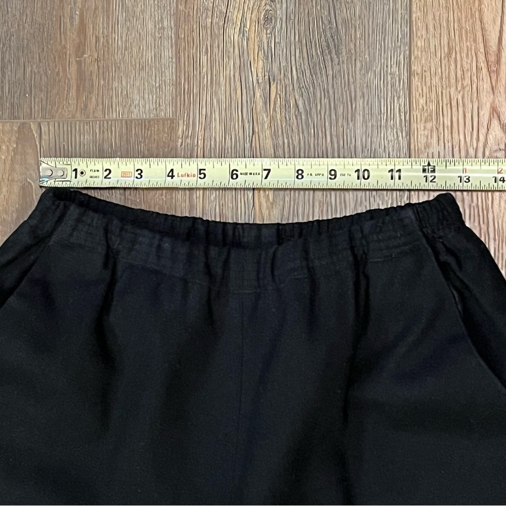 Vtg KORET Wool Pants Women’s Petites 26x28 Black Straight Leg Pockets Lined - Picture 12 of 15